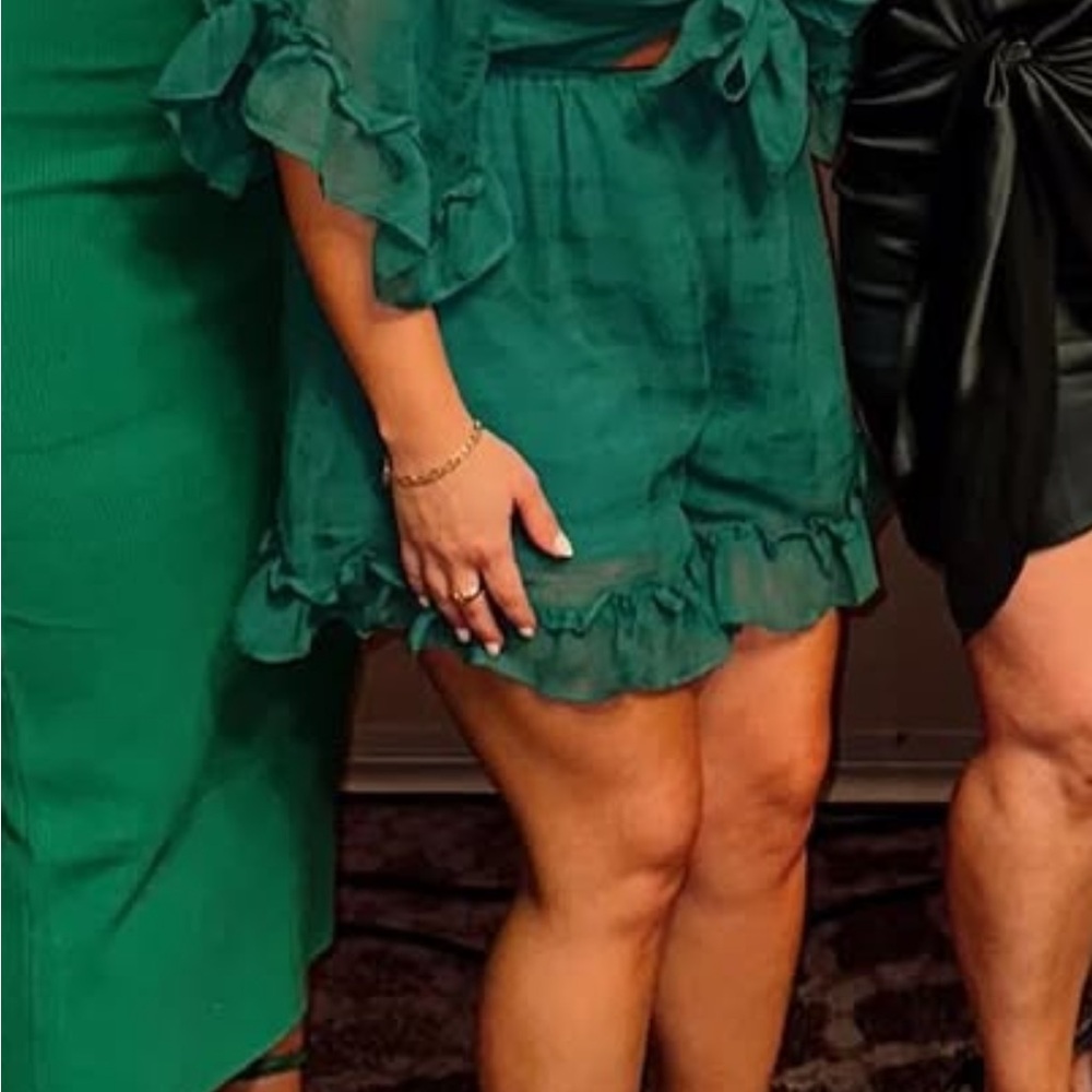 Miami Green Ruffle Romper - Picture 2 of 2